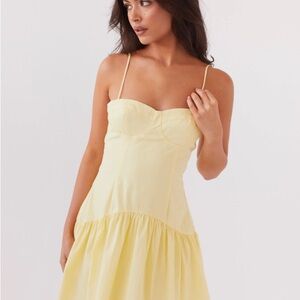 Yellow Spaghetti Strap Dress